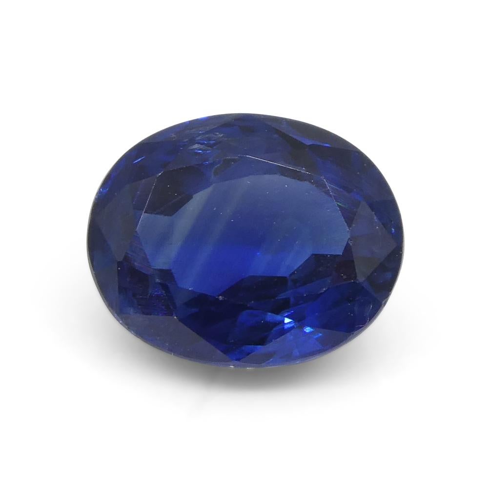 1.89ct Oval Blue Sapphire from Nigeria In New Condition For Sale In Toronto, Ontario