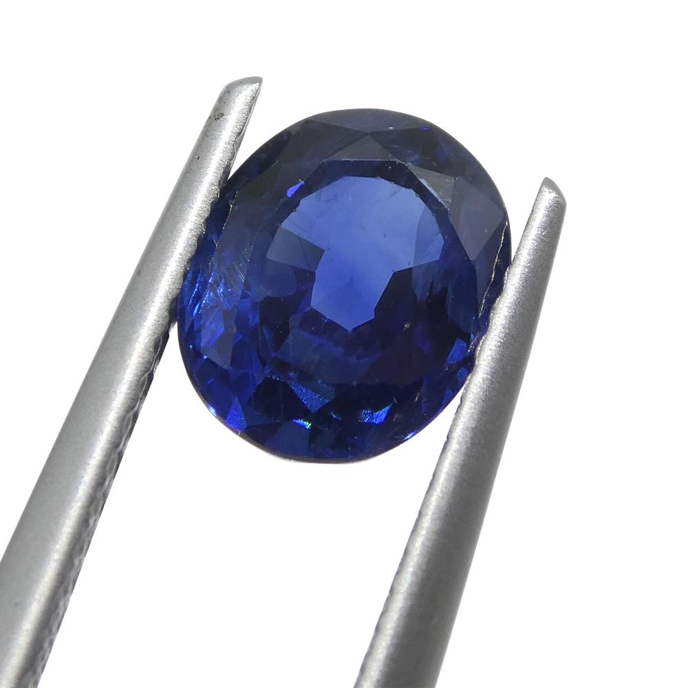 1.89ct Oval Blue Sapphire from Nigeria For Sale 2