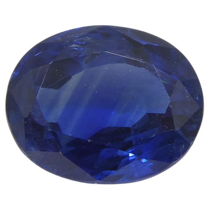 Saphir bleu ovale de 1.89 carats provenant du Nigeria