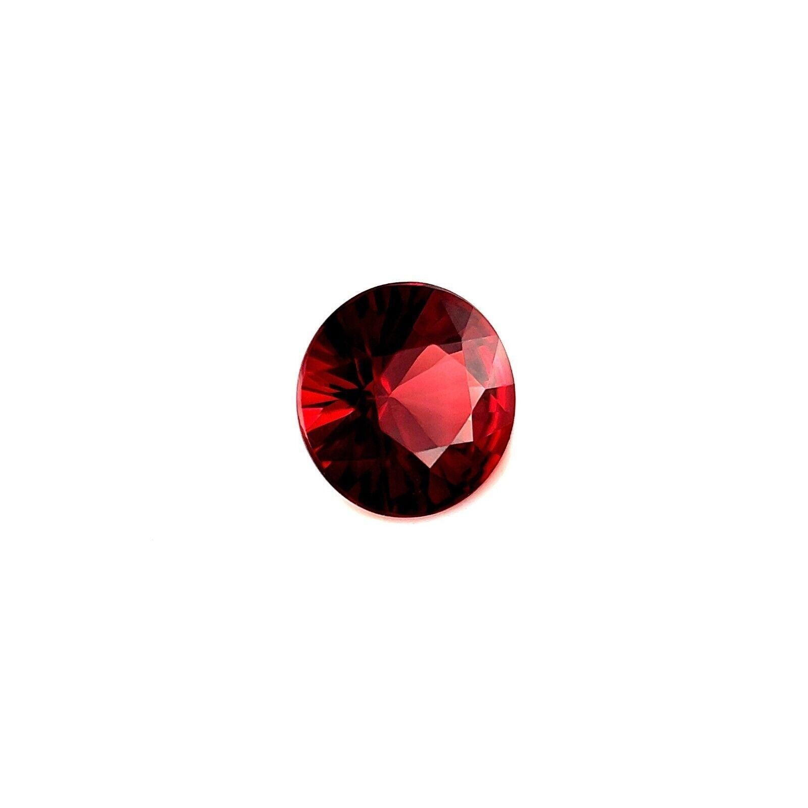 1.89ct Vivid Rhodolite Garnet 7.5mm Red Round Brilliant Diamond Cut Calibrated

Natural 1.89ct Vivid Red Rhodolite Garnet.
Has an an excellent round brilliant cut and very good to excellent clarity, VS. Stone has good polish to show great shine and