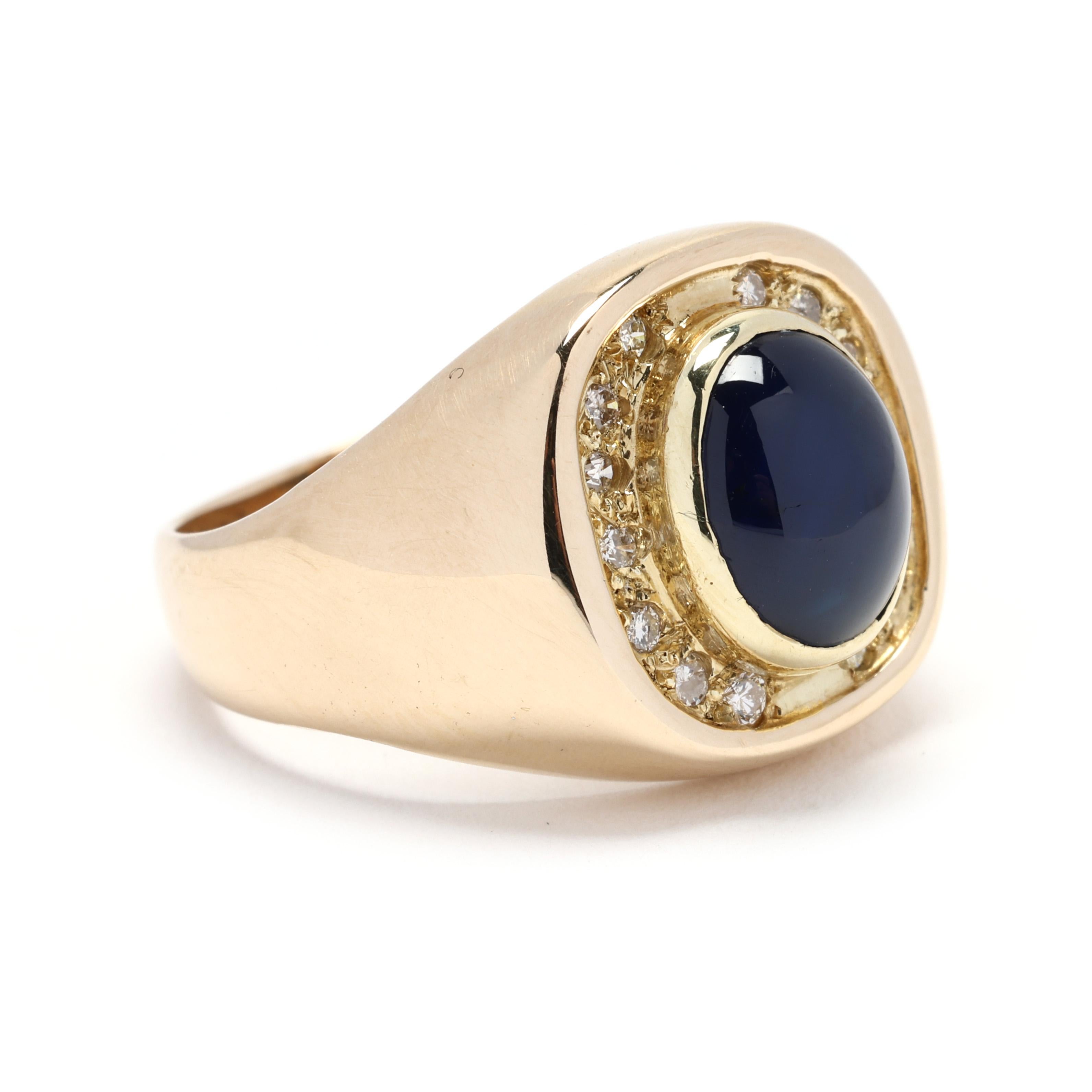 Make a bold statement with our exquisite 1.89ctw Diamond and Blue Sapphire Statement Ring, beautifully crafted in 14k yellow gold. This stunning ring features a captivating combination of sparkling diamonds and vibrant blue sapphires, totaling 1.89