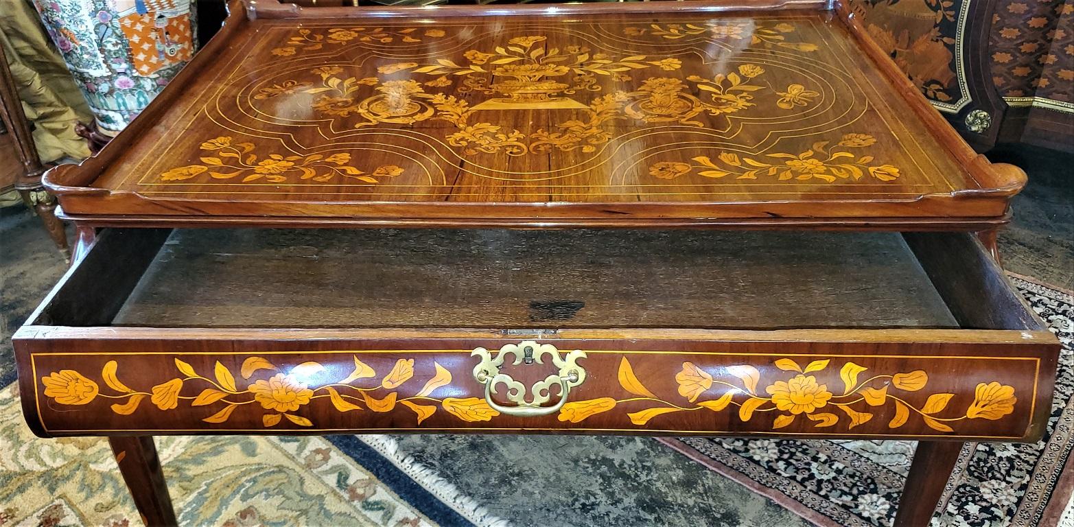 18th Century Dutch Marquetry Silver Table, Exceptional For Sale 3