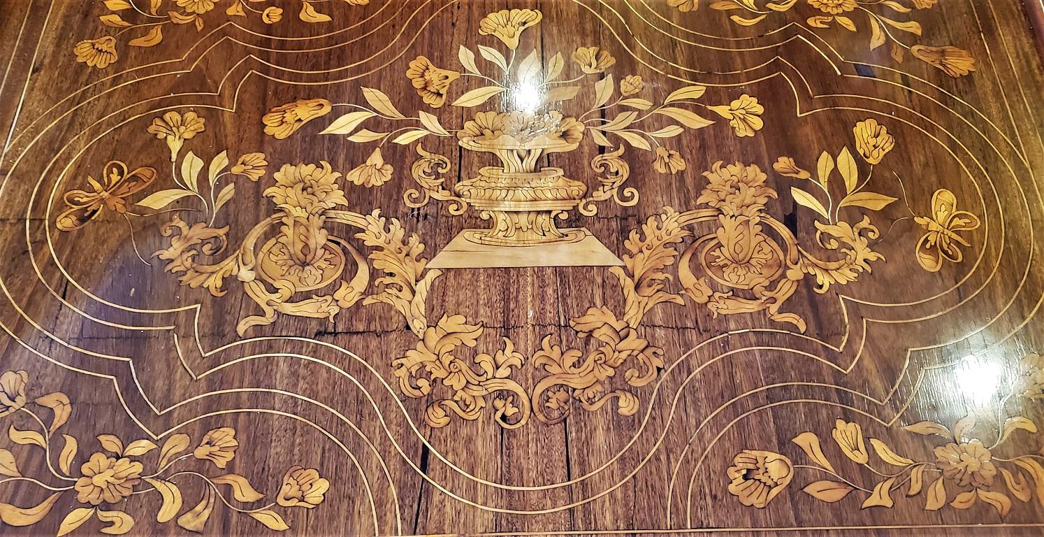 18th Century and Earlier 18th Century Dutch Marquetry Silver Table, Exceptional For Sale