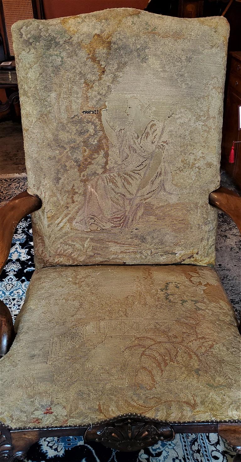 18C English Chippendale Shepherds Crook Armchair For Sale 5
