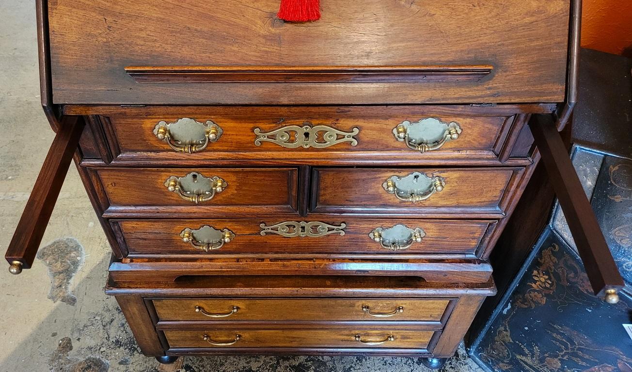18th Century George II Miniature Campaign Bureau Chest on Later Chest Stand For Sale 3
