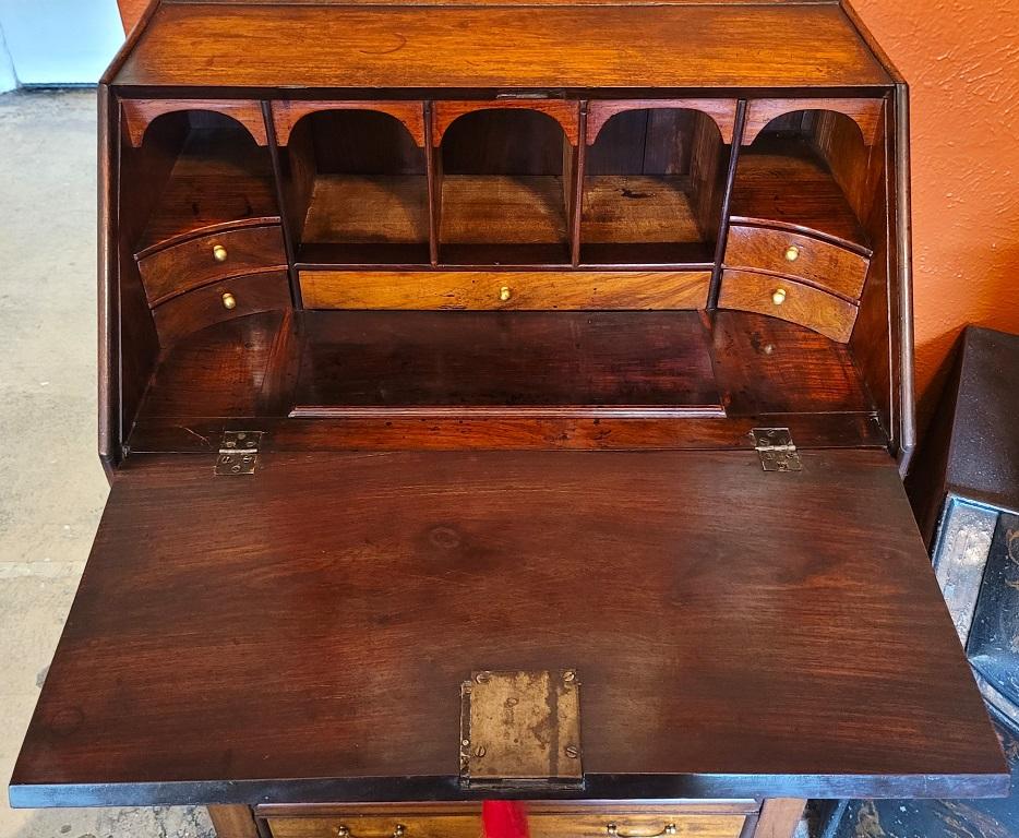 18th Century and Earlier 18th Century George II Miniature Campaign Bureau Chest on Later Chest Stand For Sale