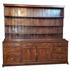 Antique 18th Century George II Pitch Pine English Dresser