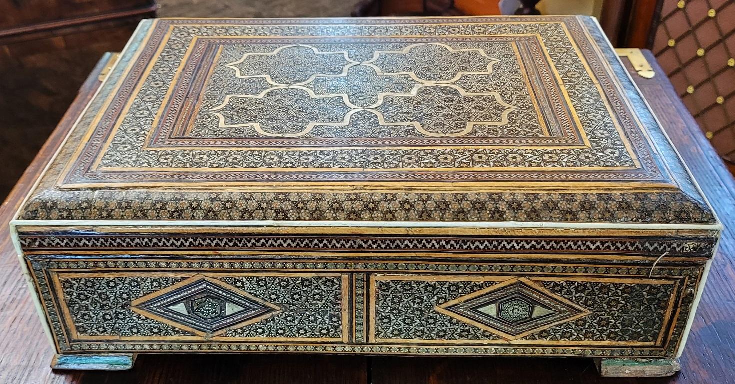 Indian 18C Indo-Persian Campaign Vanity Box  For Sale