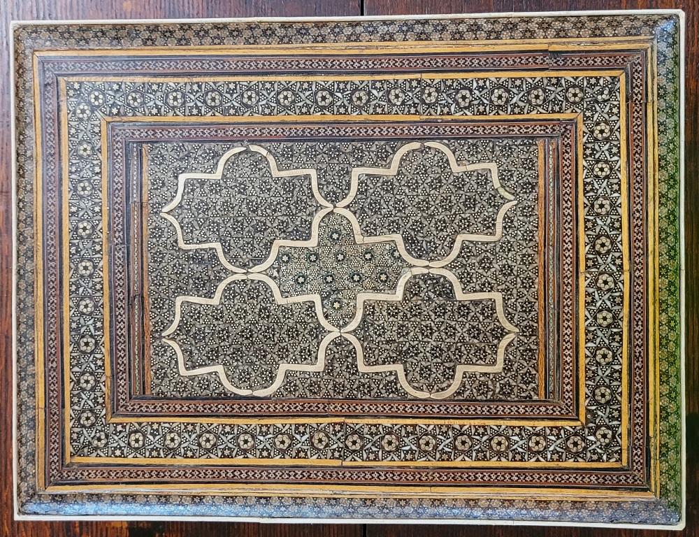 Mosaic 18C Indo-Persian Campaign Vanity Box  For Sale