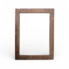 18c Italian Antique Black Frame with Ornate Carving