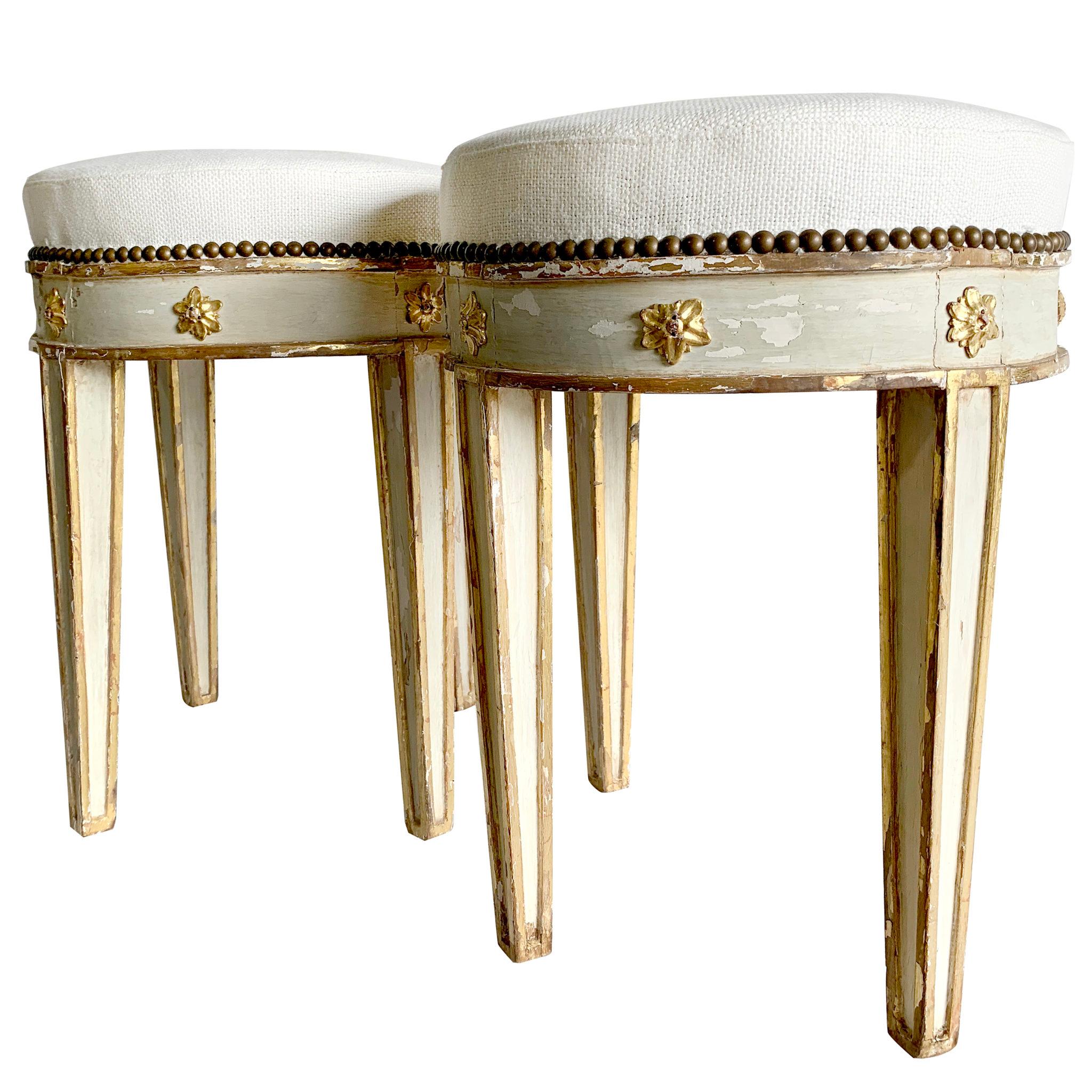 18th Century and Earlier 18th Century Pair of Swedish Stools