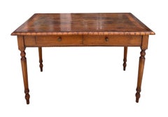 18c Style Francesco Molon for Giemme Fruitwood Inlaid Writing Table Desk