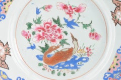 18C Yongzheng/Qianlong Chinese Porcelain Plate Ducks Geese Fencai