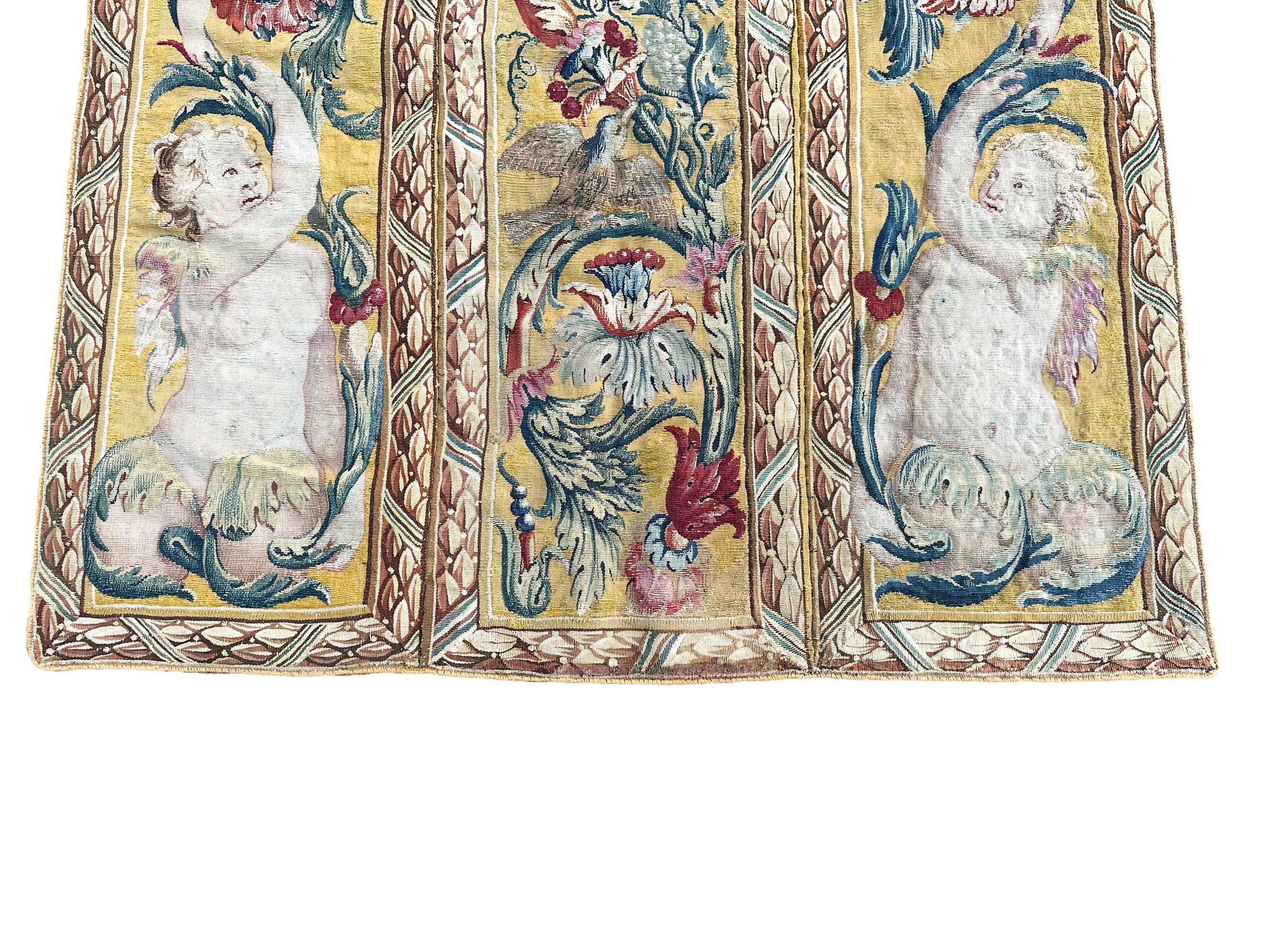 18cen Extraordinaire Antique French Tapestry Louis XVI Beauvais 89x88cm Silk 3x3 For Sale 4