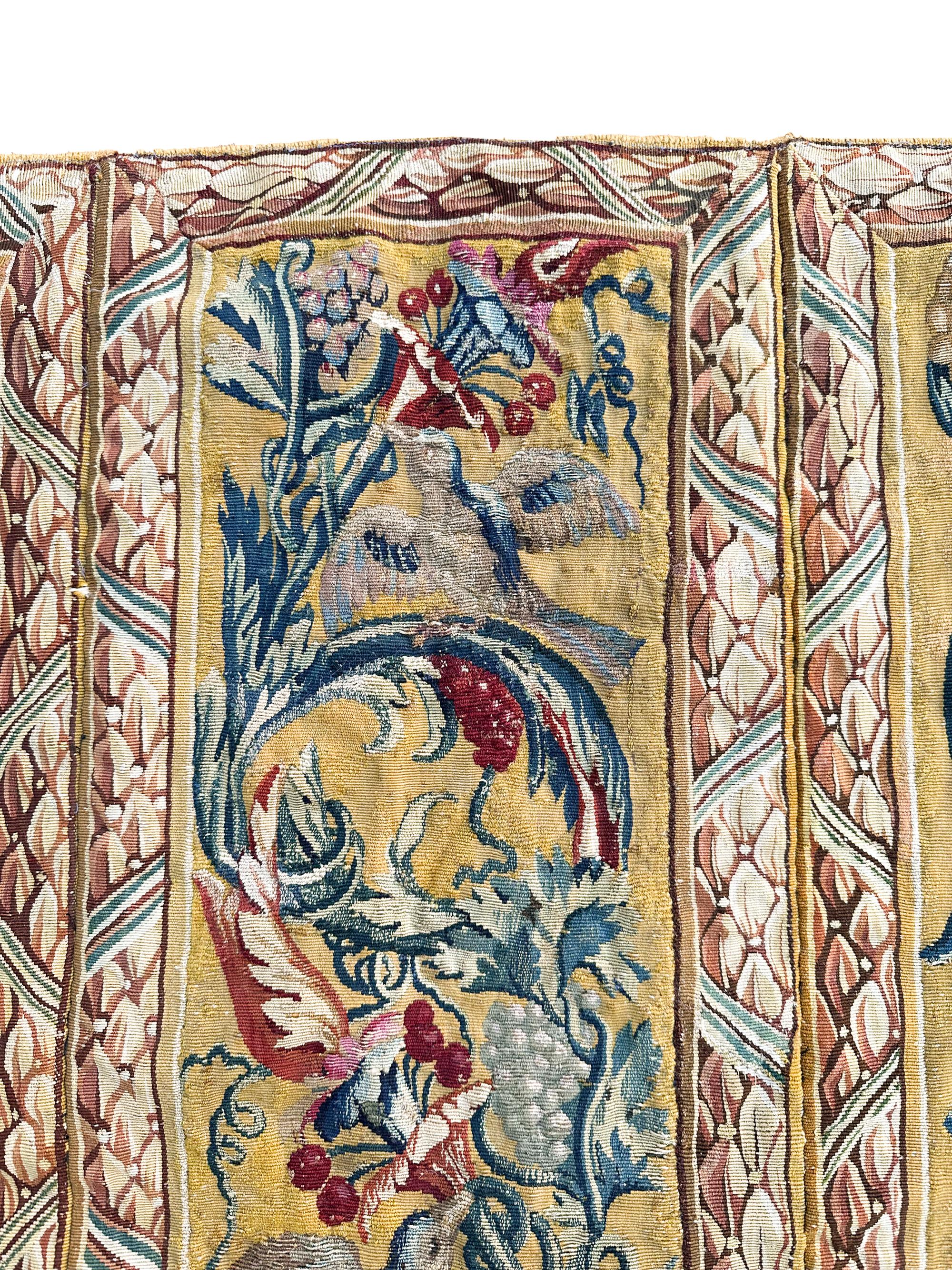 18cen Extraordinaire Antique French Tapestry Louis XVI Beauvais 89x88cm Silk 3x3 For Sale 3