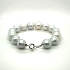 Silver South Sea Pearl Sterling Silver Clasp Bracelet