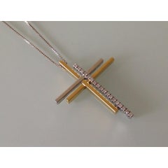 18ct 750 Diamond Necklace by FB Gioielli