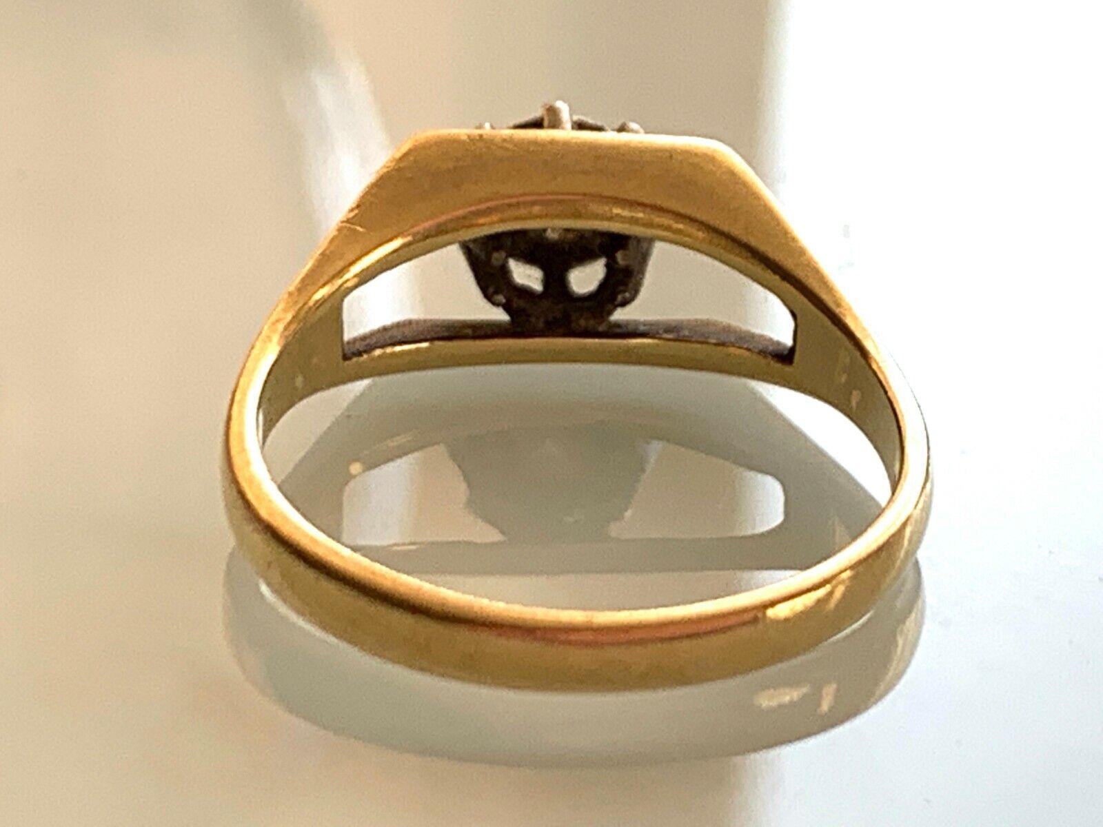 Bague en or 18 carats 750 et diamants de 0,10 carat en vente 4