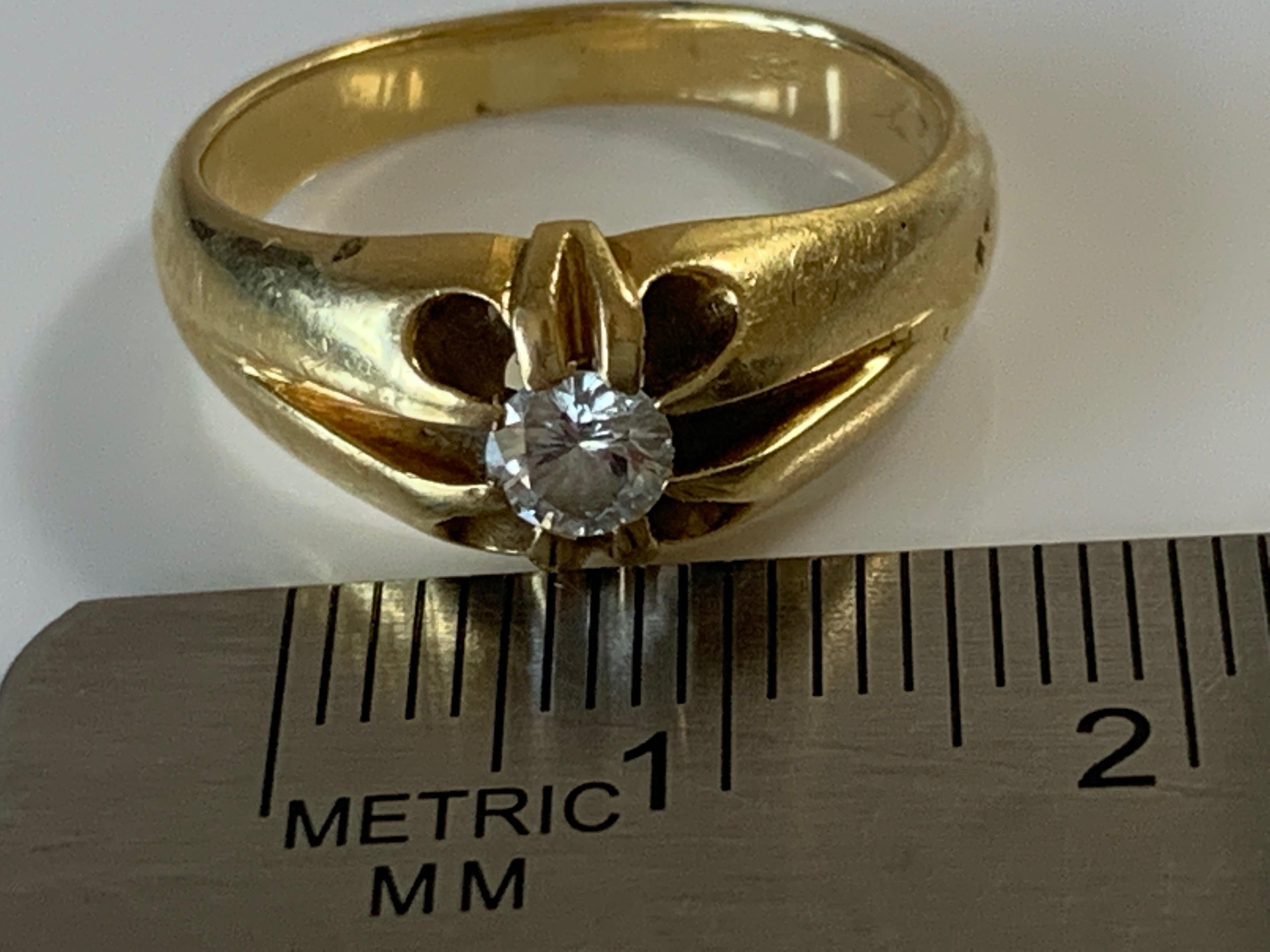 18ct 750 Gold 0.25 Carat Edwardian Diamond Ring For Sale 3