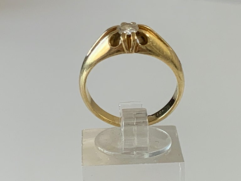 Bague Or 750 Millièmes Avec 2 Lignes De Diamants (env. 0,25 Ct) - Occasion
