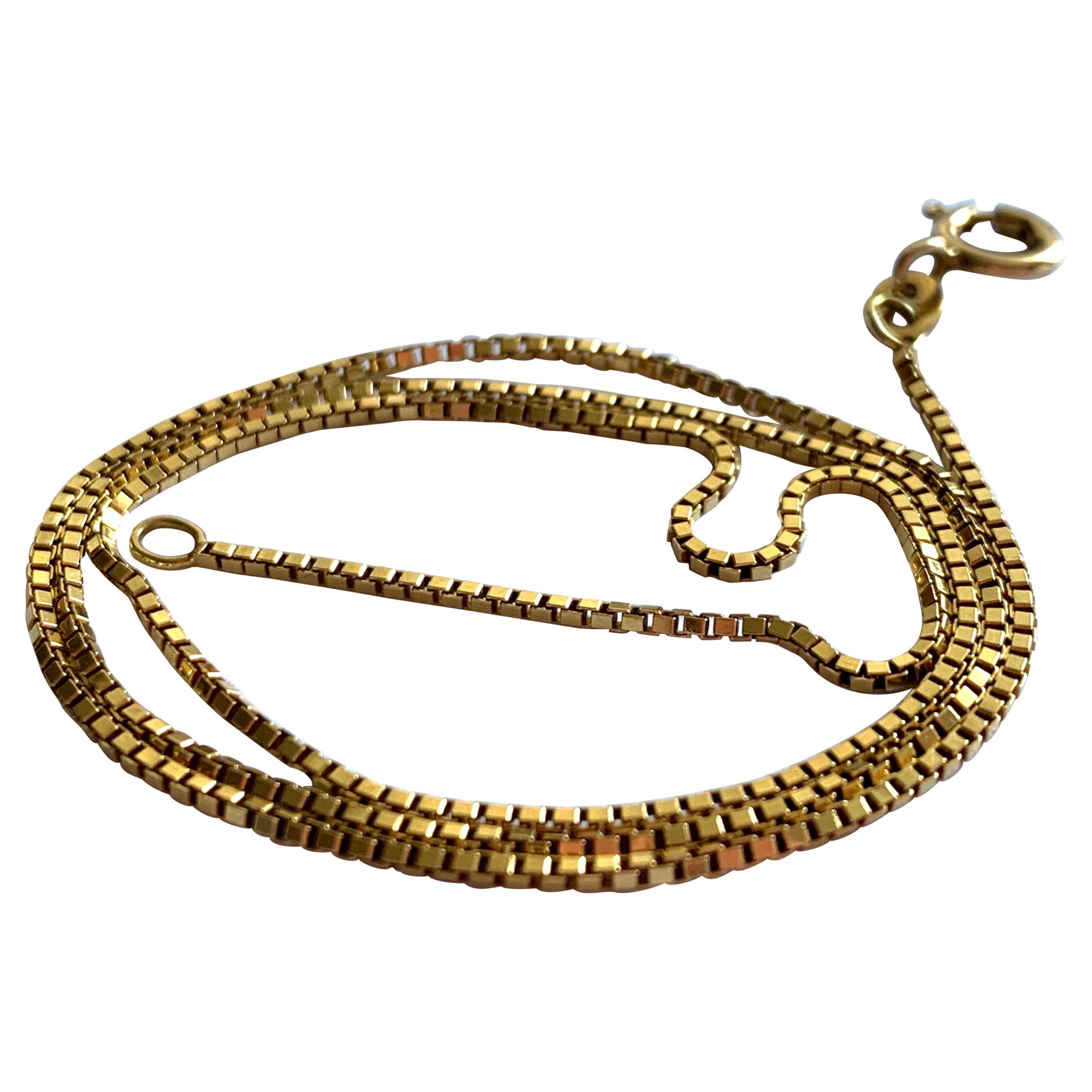 18ct 750 Gold 17" Box Chain
