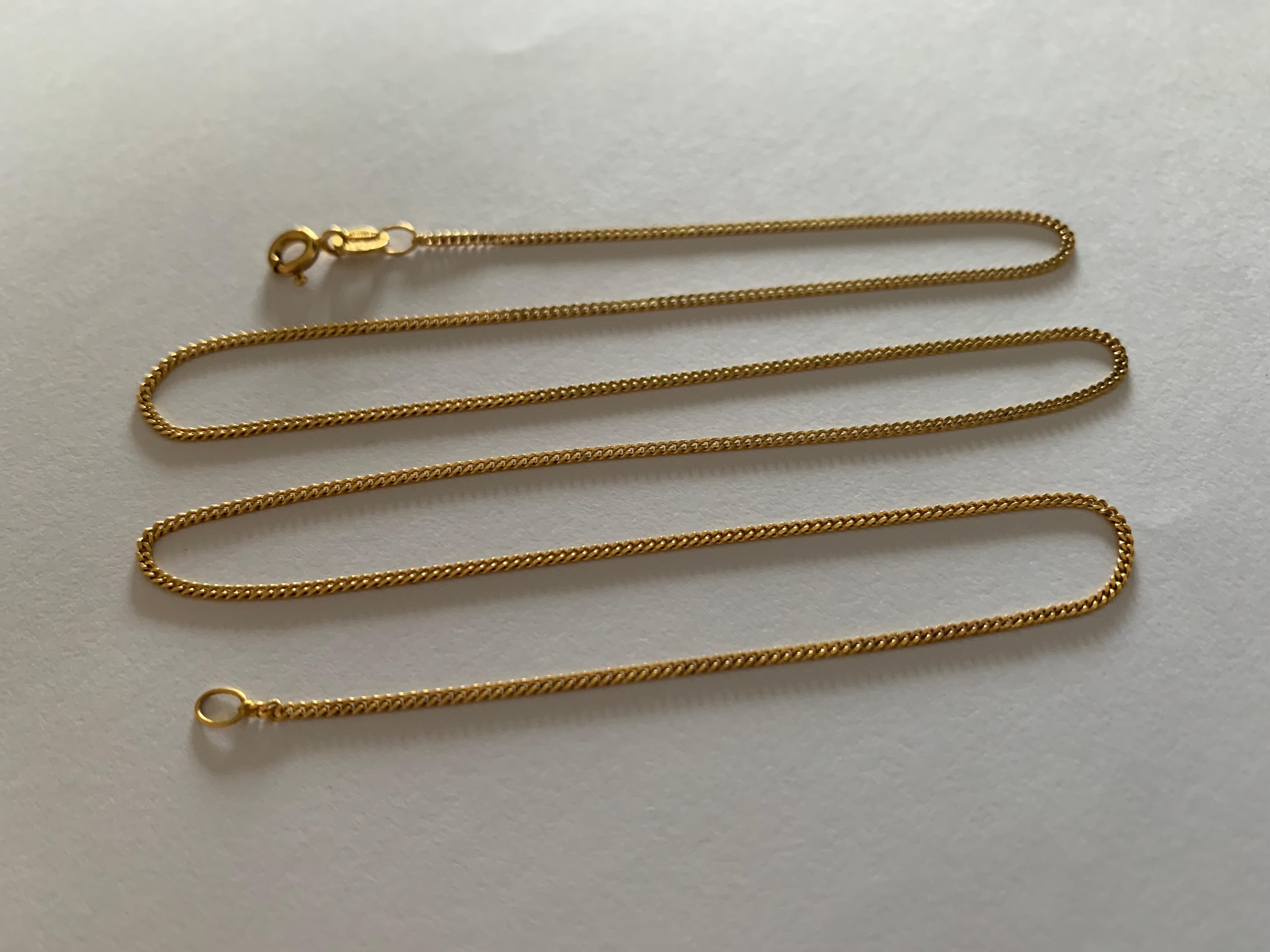 Chaîne en or 750 millièmes (18ct) de 19,75 pouces avec pendentif en forme de piment rouge en vente 7