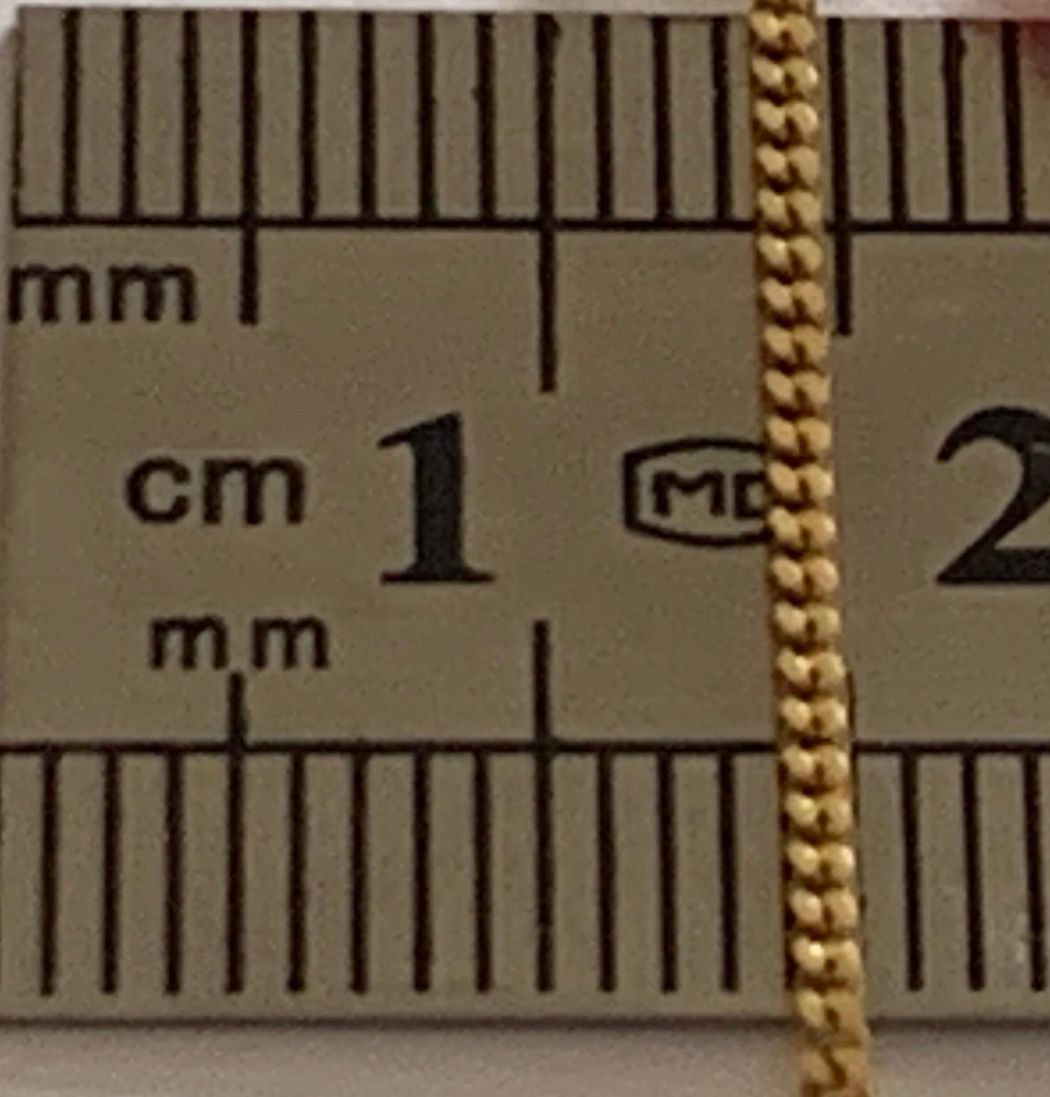 Cha�îne en or 750 millièmes (18ct) de 19,75 pouces avec pendentif en forme de piment rouge en vente 4