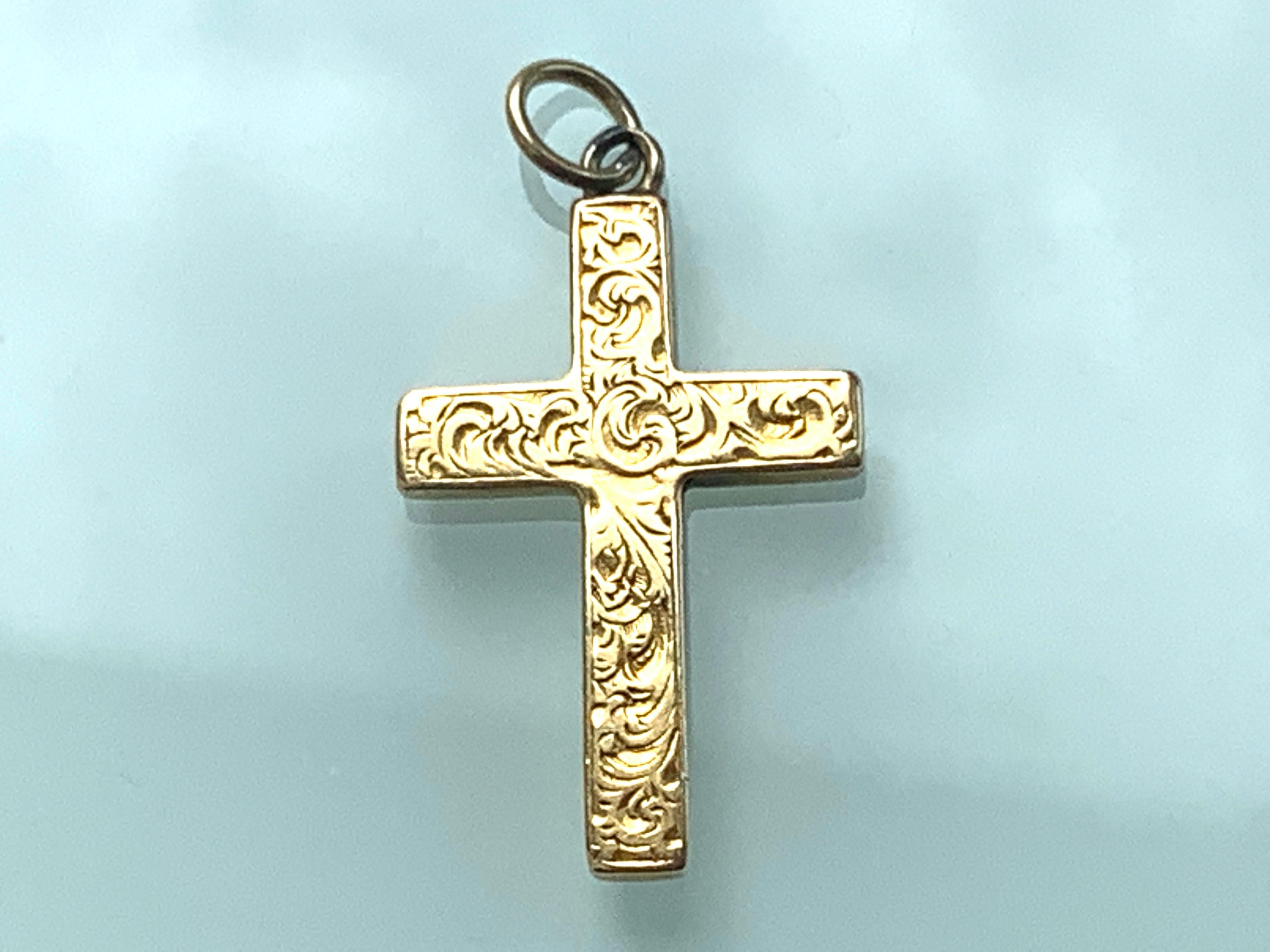 Victorian 18ct 750 Gold antique Cross For Sale
