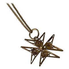 Collar y Pendientes Antiguos de Oro 750 18ct