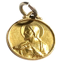 18ct 750 Gold Antique Religious Pendant