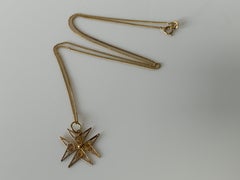 18ct 750 Gold Antique Necklace & Earrings