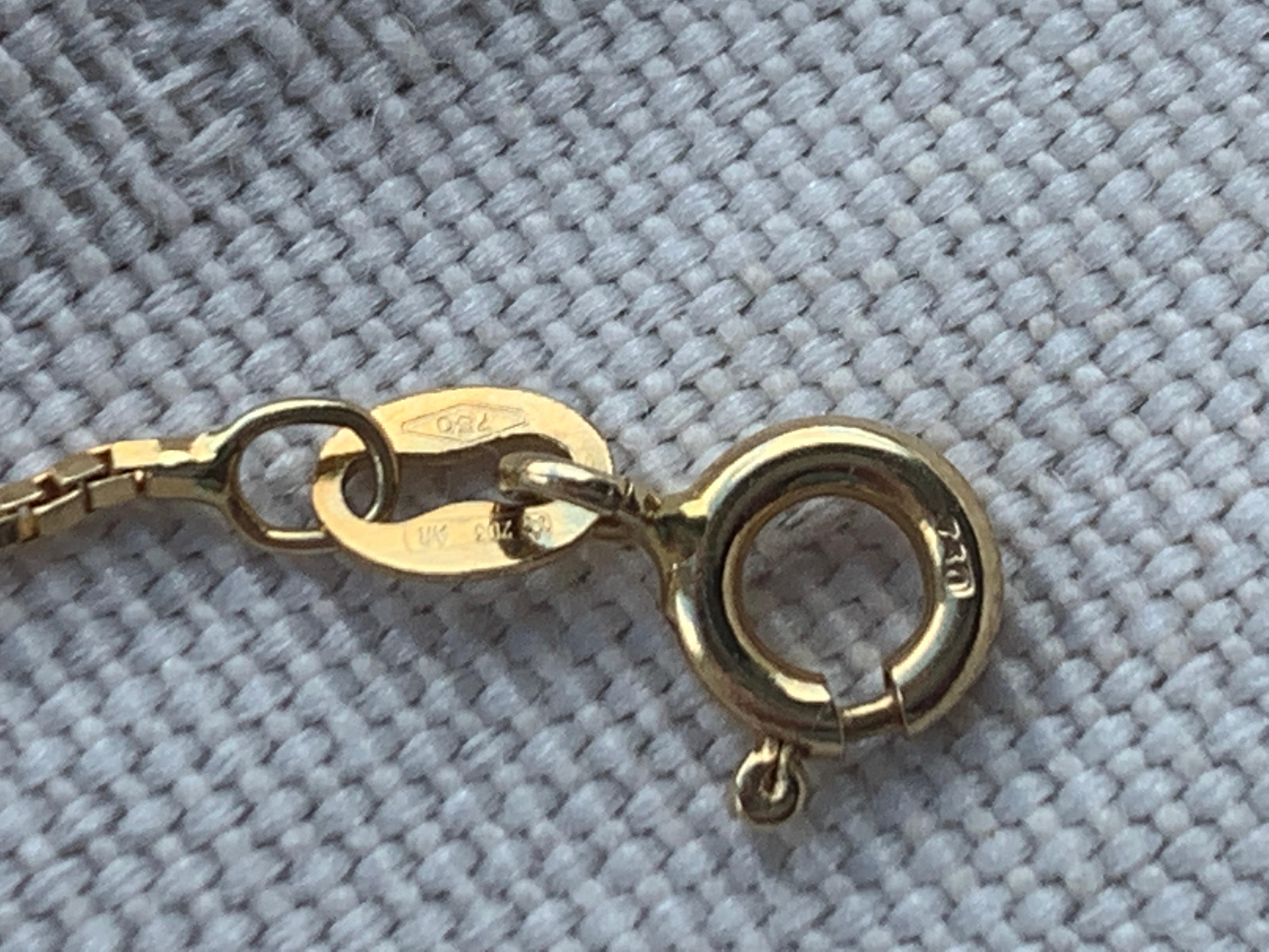 18ct 750 Gold Box Chain 3