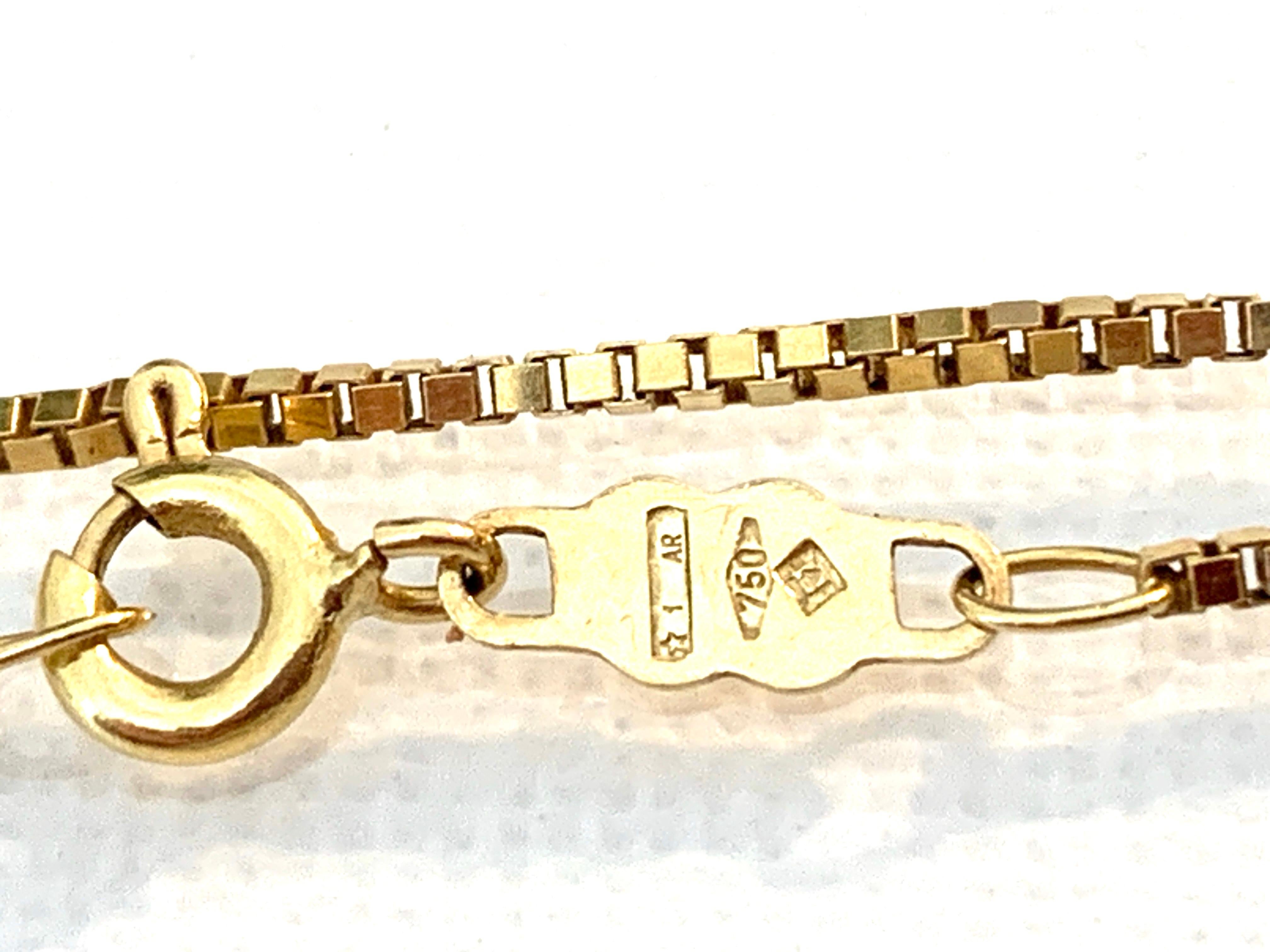 Catena in oro 18ct 750 degli orafi italiani UnoAErre In condizioni buone in vendita a London, GB