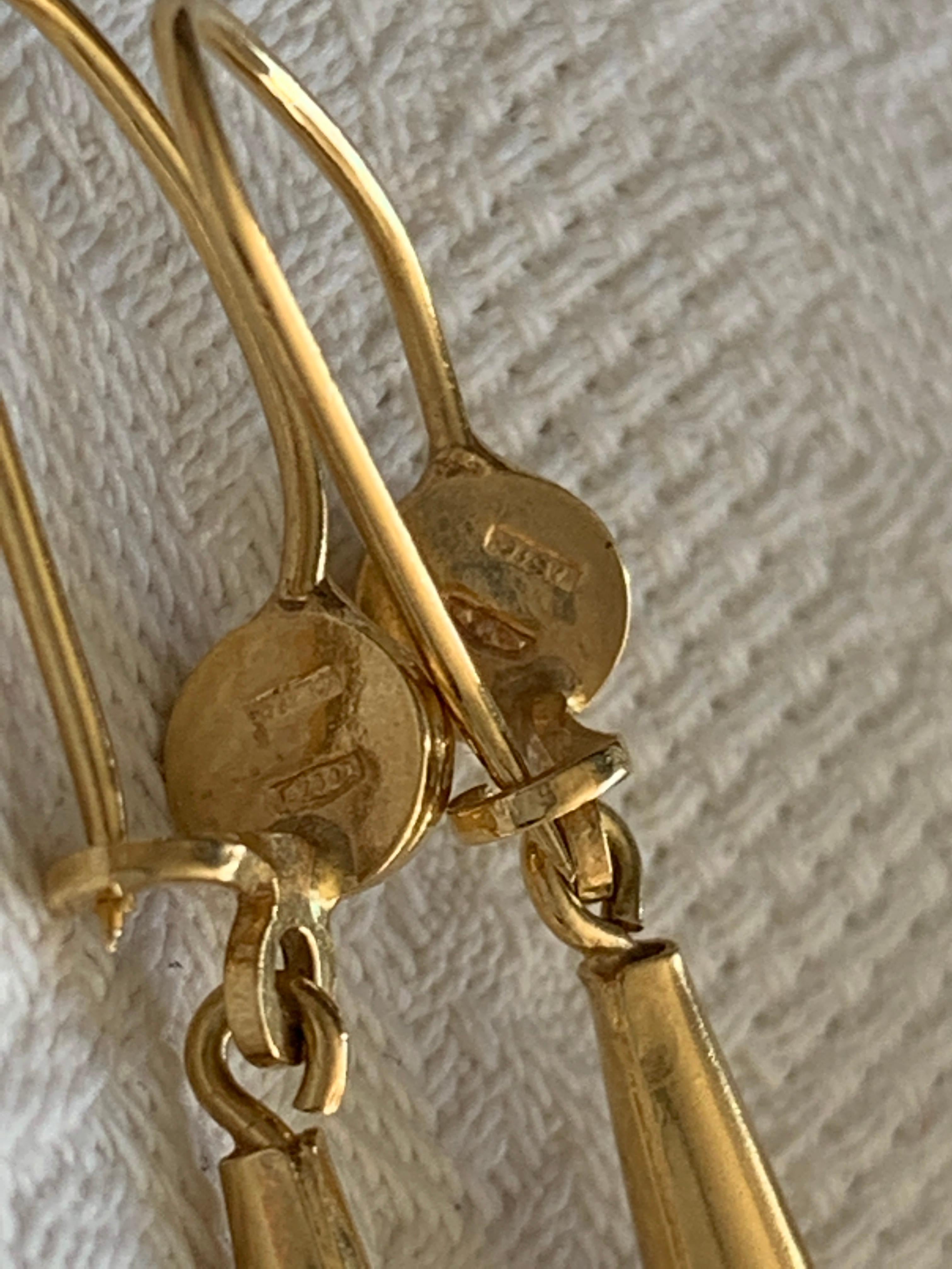 Art Deco 18ct 750 Gold Earrings