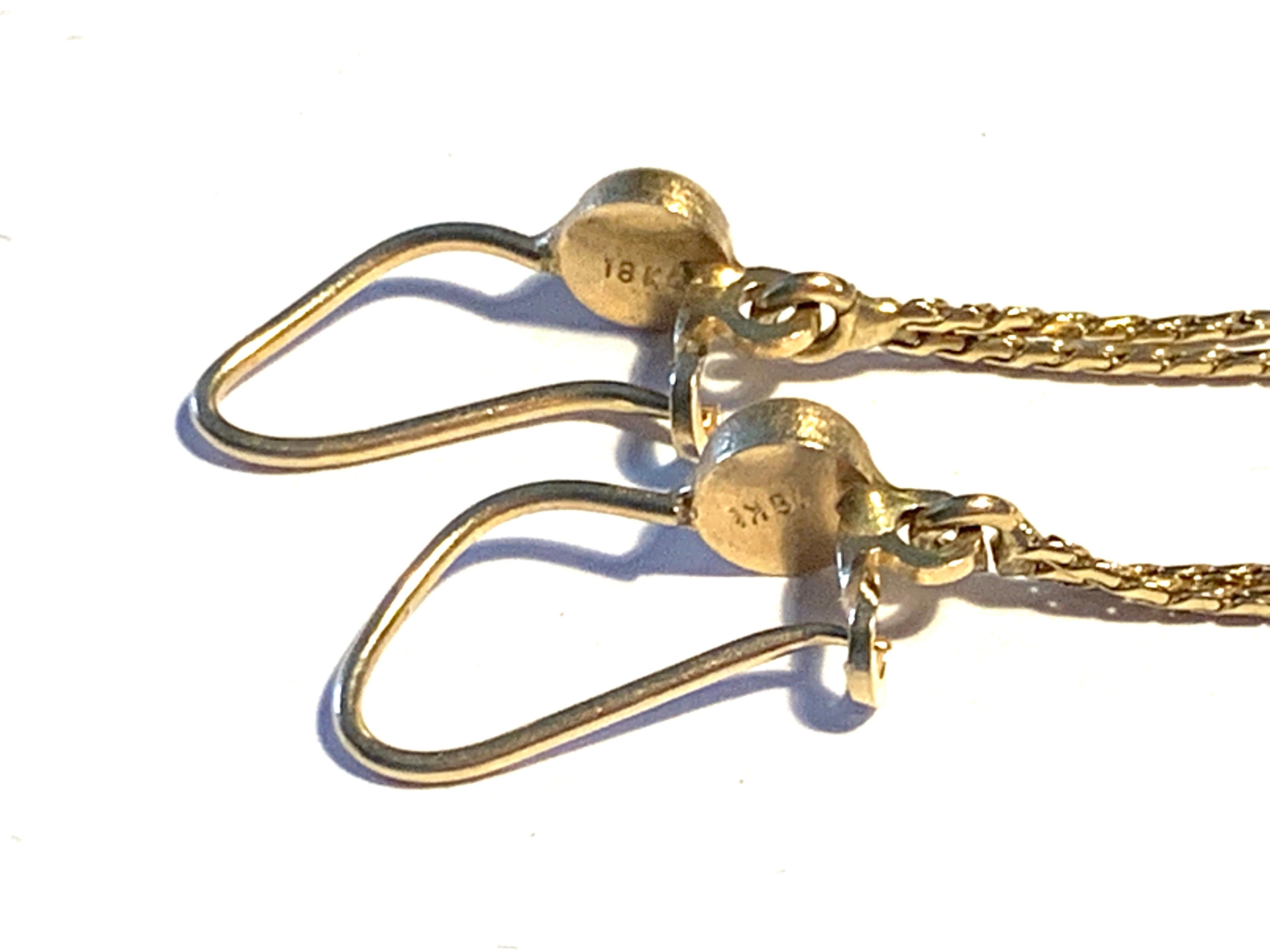 18ct 750 Gold Earrings In Good Condition For Sale In London, GB