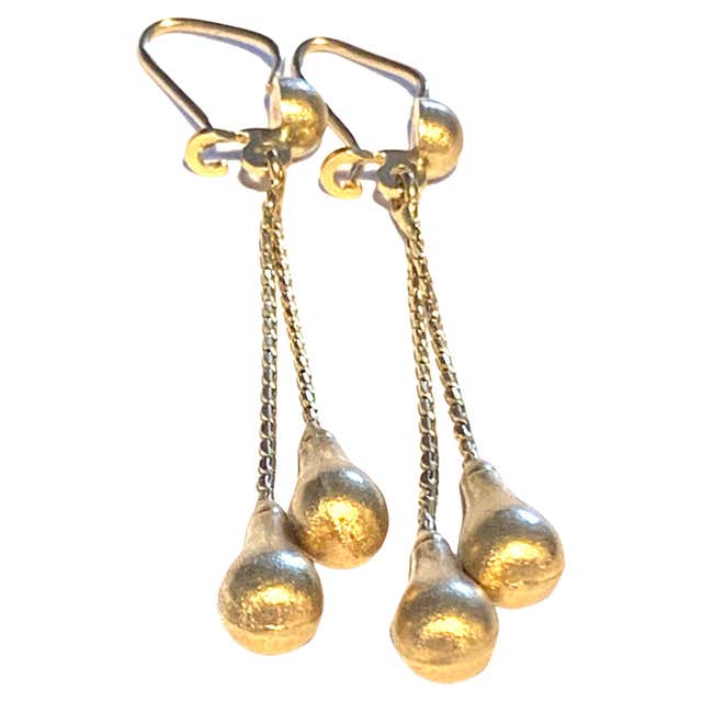 22k 916 gold stud earring- 7mm gold ball earring-1.34g For Sale at 1stDibs