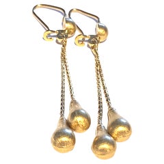 Retro 18ct 750 Gold Earrings