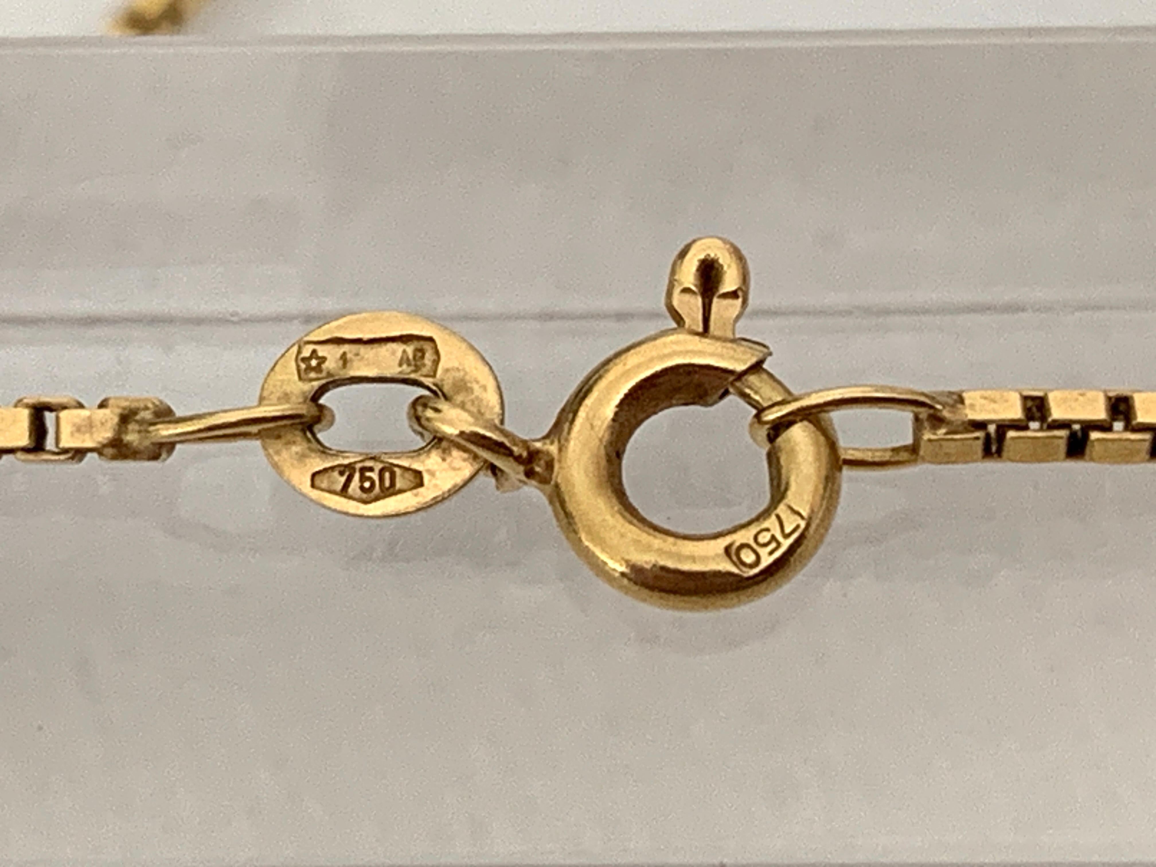 Catena a scatola in oro 18ct 750 di UnoAErre in vendita 1