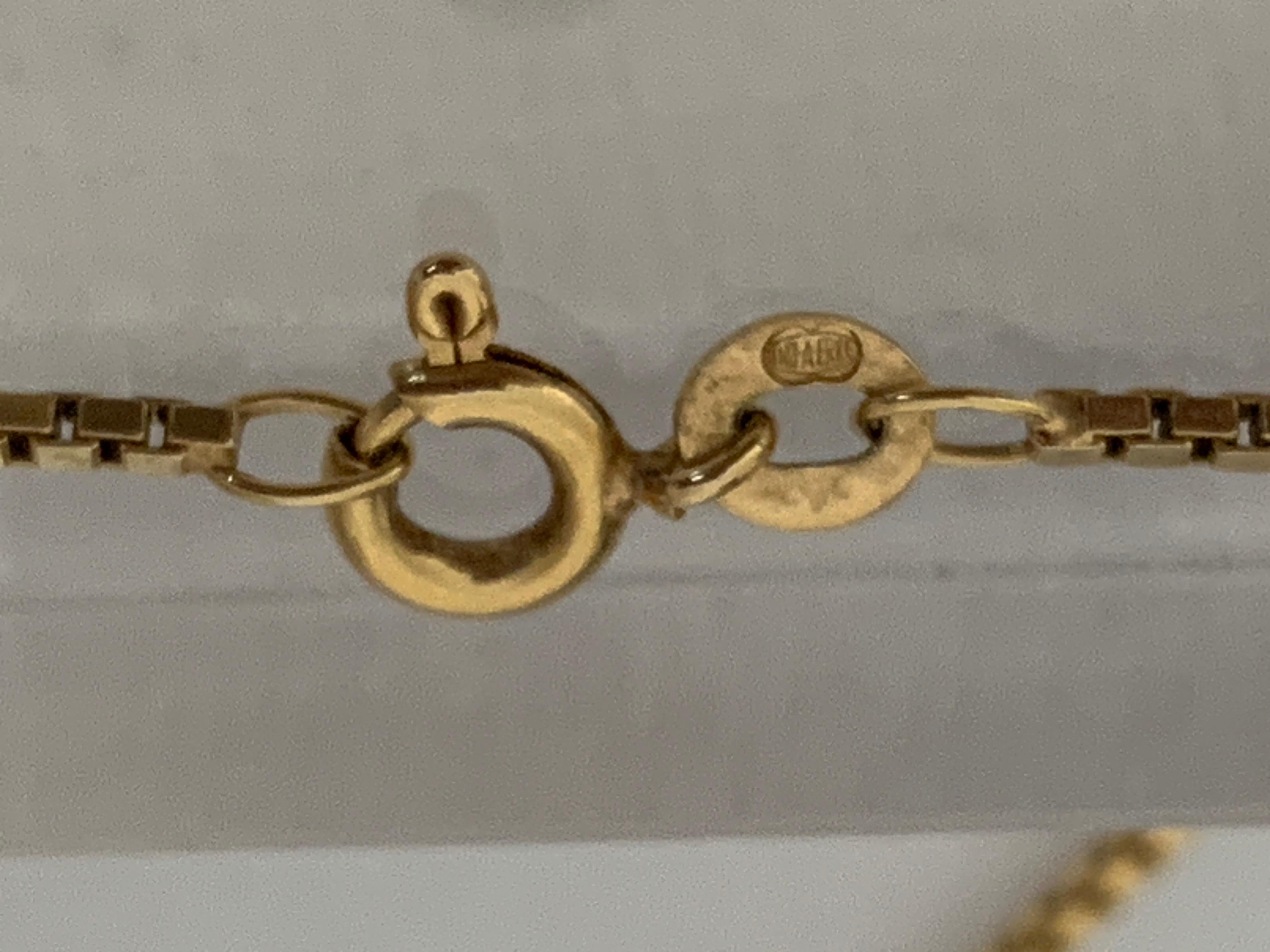 Catena a scatola in oro 18ct 750 di UnoAErre in vendita 2