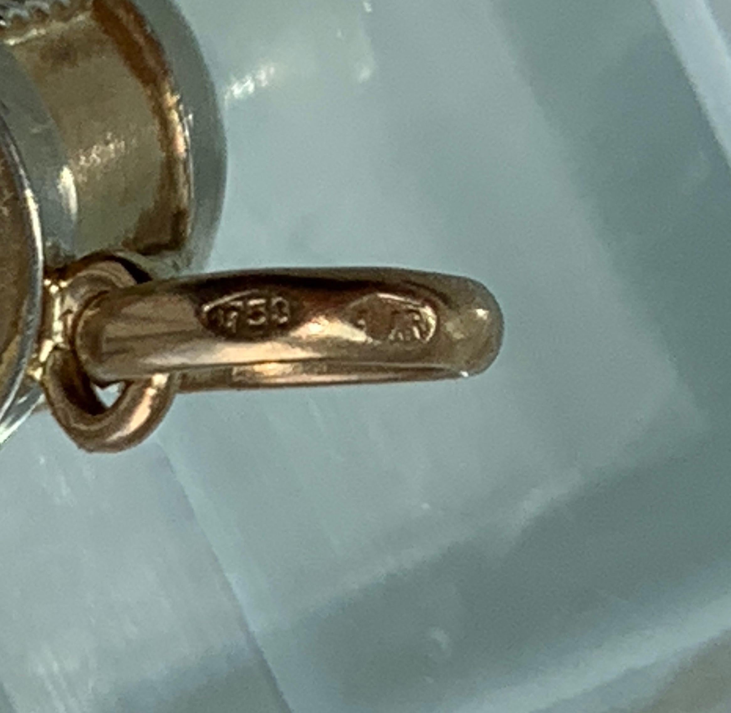 18ct 750 Gold Italian Drum Charm For Sale 3