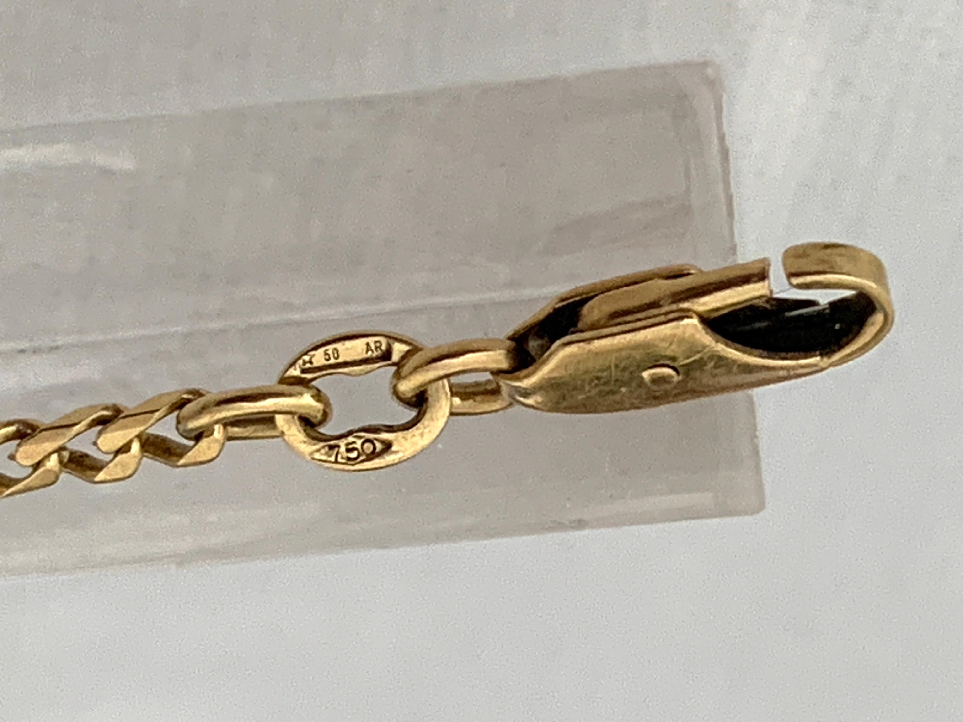Bracelet figaro italien en or 18ct 750 Circa 1960 en vente 1