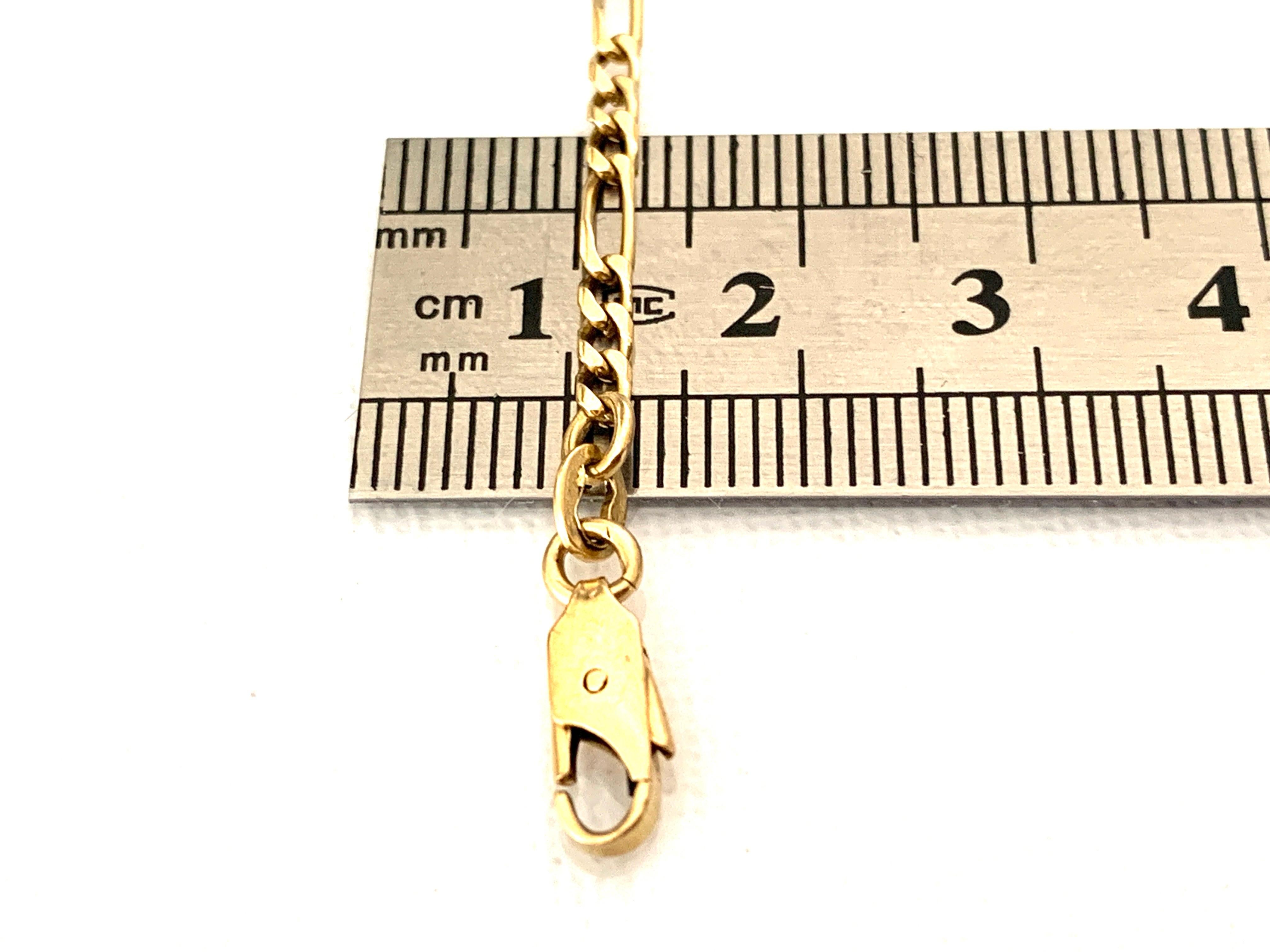 Bracelet figaro italien en or 18ct 750 Circa 1960 en vente 2