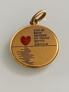 18ct 750 Gold Italian Love Pendant