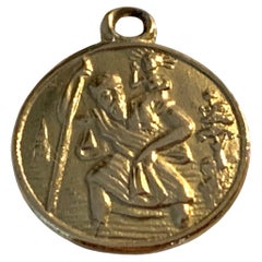 18ct 750 Gold Religious St.Christopher pendant