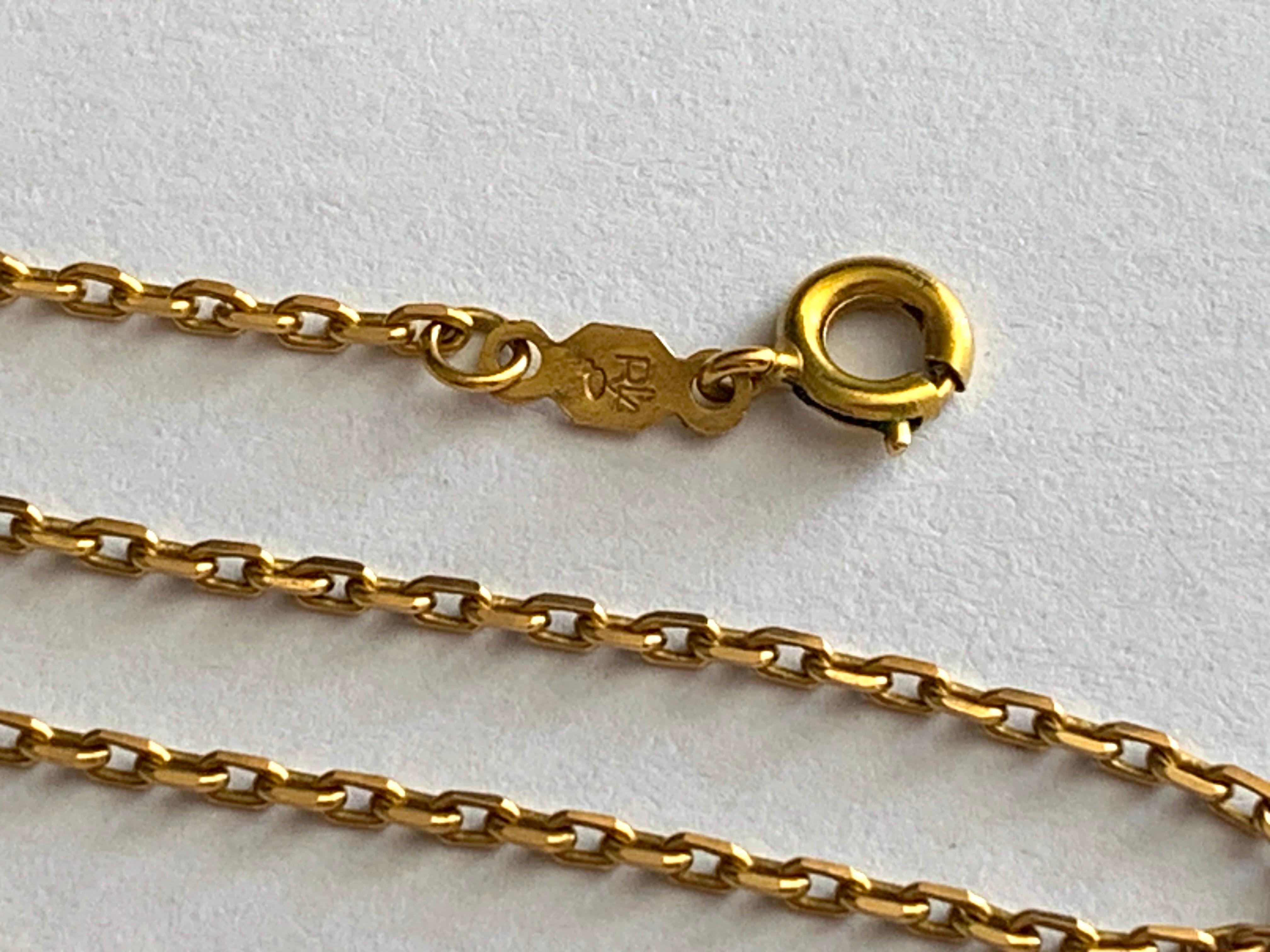 da uomo o donna Catena vintage in oro 18ct 750 da 20,5 pollici  5.44 grammi in vendita