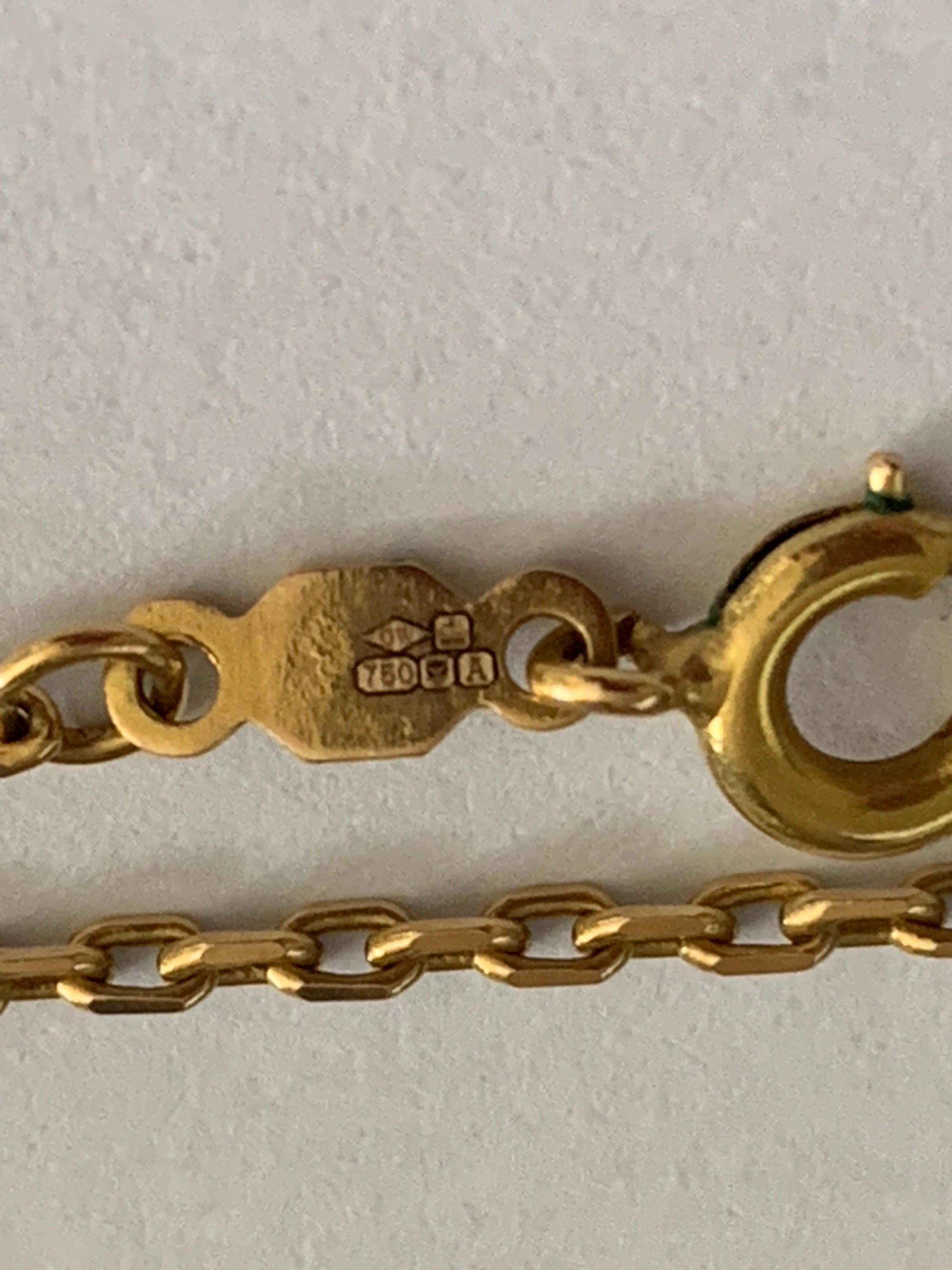 da uomo o donna Catena vintage in oro 18ct 750 da 20,5 pollici  5.44 grammi in vendita
