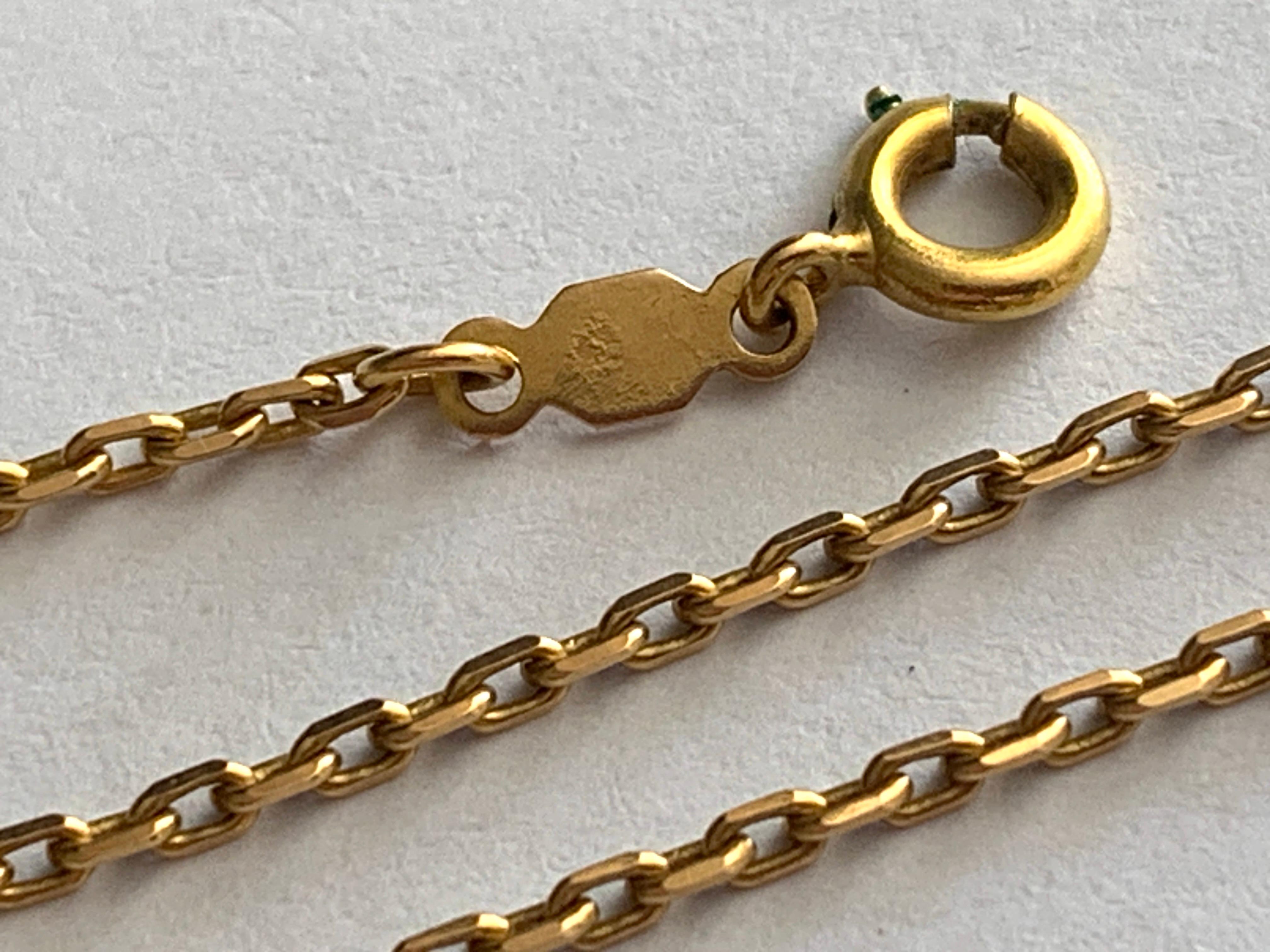 Catena vintage in oro 18ct 750 da 20,5 pollici  5.44 grammi in vendita 1