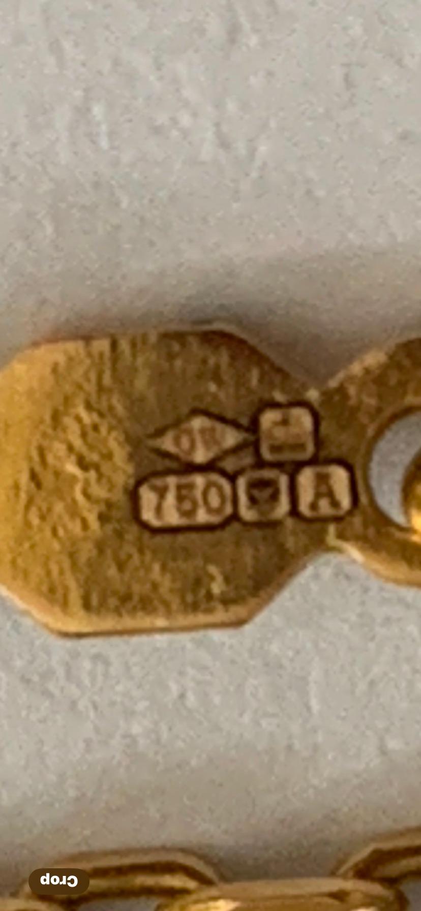 Catena vintage in oro 18ct 750 da 20,5 pollici  5.44 grammi in vendita 1