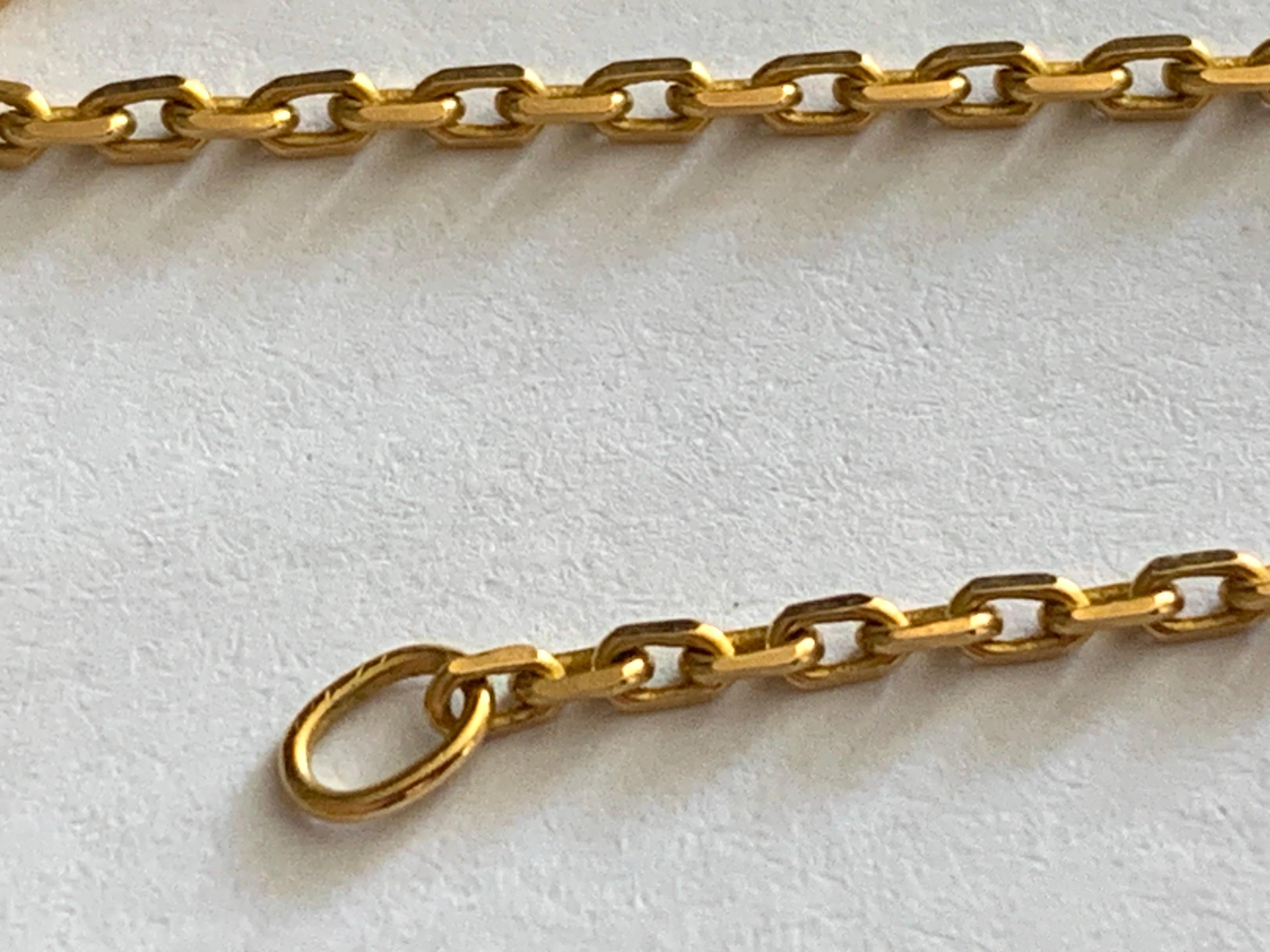 Catena vintage in oro 18ct 750 da 20,5 pollici  5.44 grammi in vendita 2