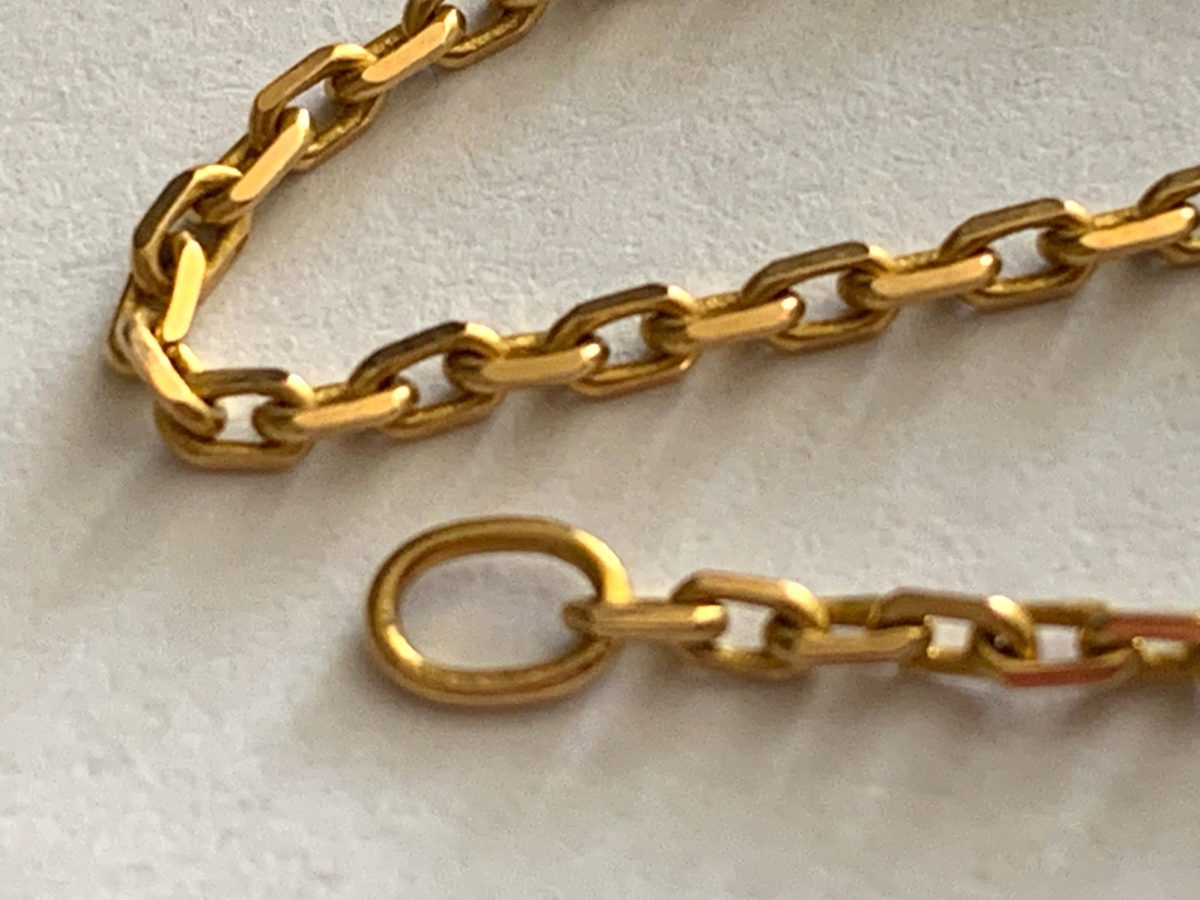 Catena vintage in oro 18ct 750 da 20,5 pollici  5.44 grammi in vendita 3